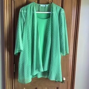 Lime green,Susan Garver set M like new